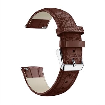 22mm krokodil textur äkta läder klockarmband för Fitbit Versa