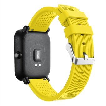 20mm Forehead Wrinkles Texture Soft Silicone Watch Band for Huami Amazfit Watch Youth Edition