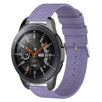 Metallspänne Nylon Canvas klockarmband 22 mm för Samsung Galaxy Watch 46 mm/ Garmin Vivoactive 4