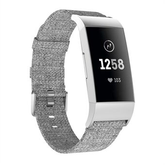 Andningsfärgat klockband med metallkontakt för Fitbit Charge 3