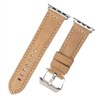 QIALINO Crazy Horse Texture Genuine Leather Strap for Apple Watch Series 5 4 44mm / Series 3 / 2 / 1 42mm