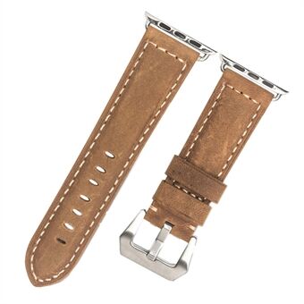 QIALINO Crazy Horse Texture Genuine Leather Strap for Apple Watch Series 5 4 40mm / Series 3 / 2 / 1 38mm