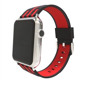 Kontrastfärgband Mjukt silikonurrem för Apple Watch Series 4 44mm, Series 3/2/1 42mm
