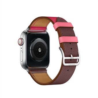 XINCUCO Genuine Leather Stainless Steel Buckle Watch Strap for Apple Watch Series 5 4 40mm/3/2/1 38mm