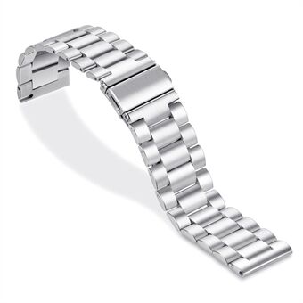 22 mm tre pärlor i rostfritt Steel klockarmband med fjärilslås för Huawei Watch GT