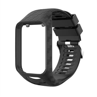 Radium Carving Silikon Watch Armband Ersättning för TomTom Runner 3 / Golfer 2 GPS Watch