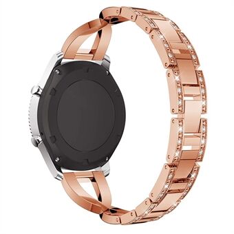 22 mm diamantdekor i rostfritt Steel Smart klockband för Samsung Gear S3 Classic/ Frontier / Gear 2 R380 etc
