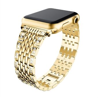 Diamond Decor Metal Smart Watch-rem för Apple Watch Series 1 2 3 38mm / Apple Watch Series 4 5 40mm
