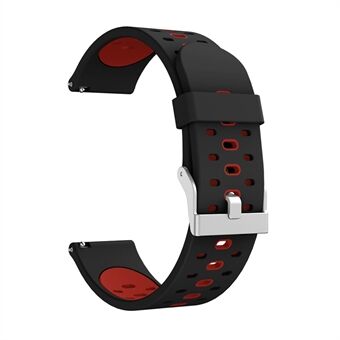 20mm Dual-colors Silicone Smart Watch Replacement Strap for Samsung Galaxy Watch Active SM-R500NZKAXAC