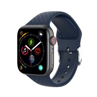 Silikonarmband med diamantmönster för Apple Watch Series 6/SE/5/4 44 mm och 3/2/1 42 ????mm - marinen