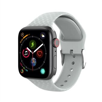 Silikonarmband med diamantmönster för Apple Watch Series 6/SE/5/4 44 mm och 3/2/1 42 ????mm - Grå