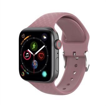 Silikonarmband med diamantmönster för Apple Watch Series 6/SE/5/4 44 mm och 3/2/1 42 ????mm - Pink