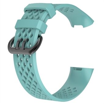 Soft Silicone Sports Watchband for Fitbit Charge 4 / 3, Size: L