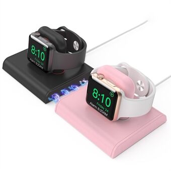 AHASTYLE PT117-2 för Apple Watch Dual Dock Stand Base Smartwatch Laddare Hållare