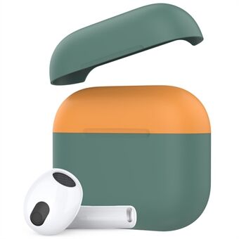 AHASTYLE PT147-2 Silikonskydd för Apple AirPods 3 Fodral Dual Color TWS Headset Skyddsfodral (2 Caps + 1 Body)