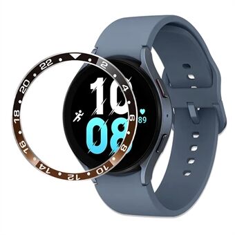 För Samsung Galaxy Watch 5/4 44 mm metallklocka Bezel Dubbelfärgad Smart Watch Ring Självhäftande skal (typ B)