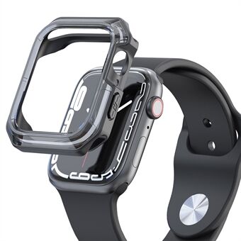För Apple Watch SE / Series 4/5/6 40 mm Fallsäker Anti- Scratch Transparent Tvåfärgad mjuk TPU Smart Watch-fodral