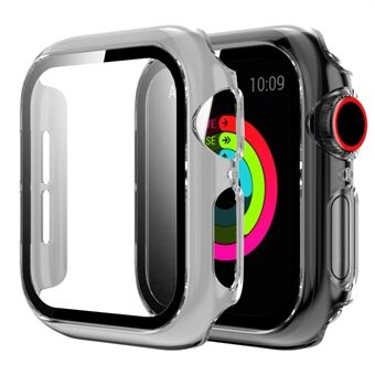 För Apple Watch Series 1/2/3 38 mm Anti-Drop PC-fodral med Scratch i härdat glas Anti-Rap Translucent Smart Watch Cover