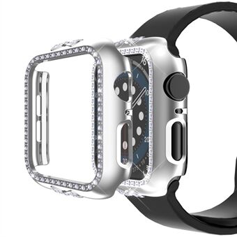För Apple Watch Series 4/5/6 40 mm / SE 40 mm Smart Watch Half Case Bowknot Rhinestones Hard PC Skyddsöverdrag