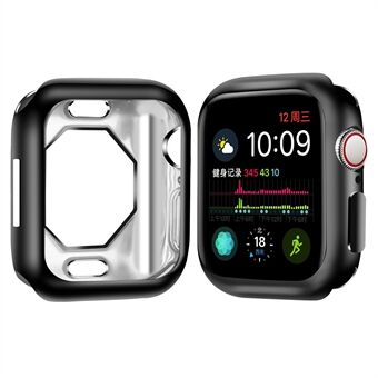 För Apple Watch Series 7 45 mm ihålig Smart klockfodral Mjuk TPU elektropläterad ram klockfodral