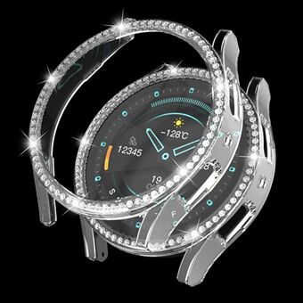 Hårt PC-fodralskydd för Samsung Galaxy Watch6 40mm Rhinestone-dekorerat ihåligt klockfodralskydd