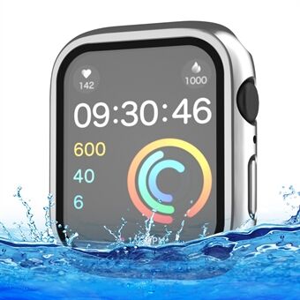 IP68 vattentätt klockfodral för Apple Watch Series 7/8 41mm, skärmskydd i härdat glas PC Watch Cover