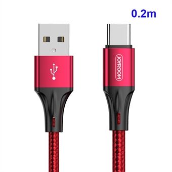 JOYROOM 0.2M nylonflätad Type-C USB Data Sync laddare kabel för Samsung Huawei Xiaomi