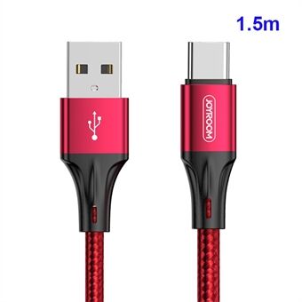 JOYROOM 1,5 M nylonflätad Type-C USB Data Sync laddare för Samsung Huawei Xiaomi