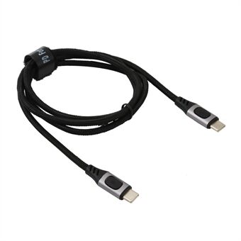 100W USB C till USB Typ C-kabel PD 5A Snabbladdning USB-C-sladd 1 m laddarkabel för Huawei Xiaomi