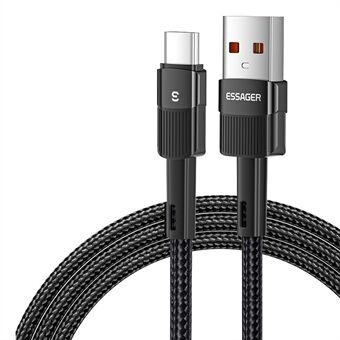 ESSAGER 3M USB till Type C-kabel Snabbladdning 480Mbps överföringssladd - Svart
