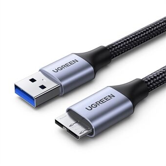 UGREEN 80792 0,5 m USB 3.0 till Micro USB-laddningskabel Laddningssladd Nylonflätad datakabel för extern hårddisk
