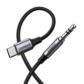 UGREEN USB C till 3,5 mm Audio Aux-kabel Typ C till 3,5 mm Hörlurar Hane Jack Plug Adapter Bilhjälp stereosladd