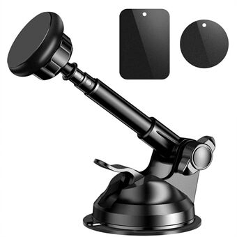 Universal Strong Magnetic Attraction Biltelefonfäste Justerbar magnetfäste Bilhållare för iPhone Samsung Huawei Etc. - Svart