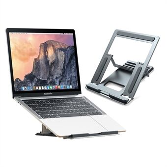 CCT8 Foldable Desktop Laptop Stand Portable Notebook Riser Metal Holder with 4 Levels Height Adjustment