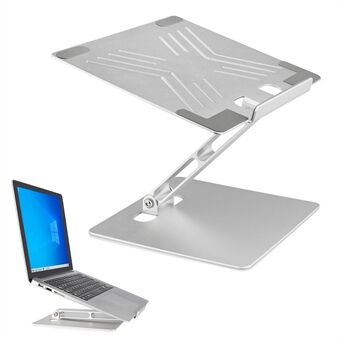 Anti-halk Stand för stationära bärbara datorer Aluminiumlegering Vikbar justerbar bärbar bärbar hållare för Macbook Pro/ 11"- 17" datorer - Silver