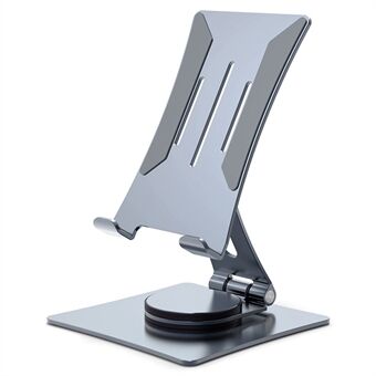 Stand Bordshållare för telefon och surfplatta, vinkeljusterbar hopfällbar bordshållare i aluminiumlegering (storlek: L)