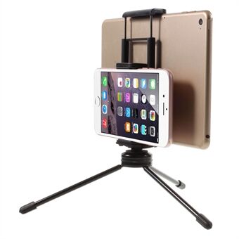 Multi-functional Mini Metal Tripod + Dual Clamps for iPhone iPad Samsung Smartphone Tablets