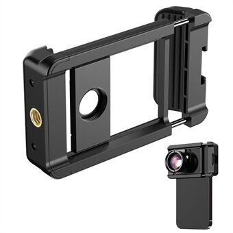 APEXEL F001 Portabel Smartphone Clip Cage Extern kameraclip med 1/4-tums skruvhål för selfiestick, kamerastativ tripod-mount.