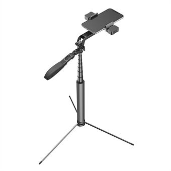 A21S Multifunktion Mobiltelefon Clip Stativ Stand Selfie Stick Gimbal Stabilizer Stativ med fjärrkontroll cControl och fyllningsljus för videoinspelning/vloggning/livestreaming