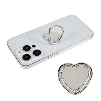 Kärlek hjärtformad mobilringhållare, 360 graders rotation, finger ring stång i metall för mobilgrepp.