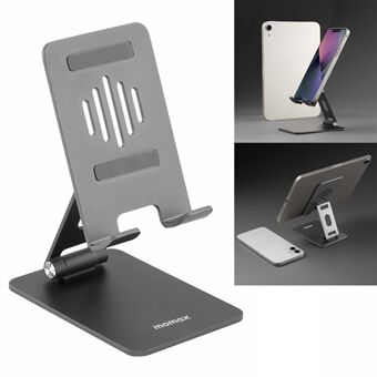 MOMAX PS7 Desktop Stand telefonställ Bärbar telefonhållare i aluminiumlegering med justerbar synvinkel för iPhone Samsung - Space Grey