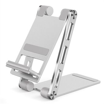 Universal Desktop Mobiltelefon Tabletthållare Fäste Justerbart hopfällbart Stand i aluminiumlegering