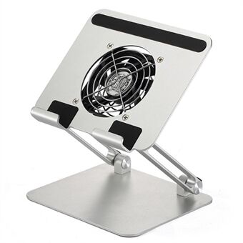 D56-4 Aluminiumlegeringssurfplatta-stativ med kylfläkt för iPad, hopfällbar skrivbordshållare.