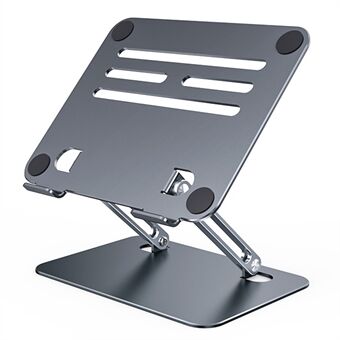 BONERUY P89-stands för surfplatta för skrivbord, Hålad värmeavledning, Justerbar surfplatteställning, Tabletthållare i kolstål - Mörkgrå.