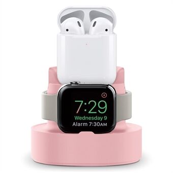 A001 Universal Desktop Stand 3 in 1 Silikon Telefonfäste Bordshållare för iPhone / Apple Watch Series / AirPods