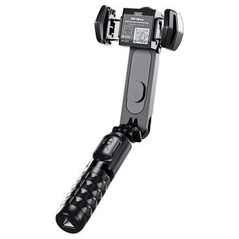ESSAGER Anti-Shake Gimbal Stabilizer för Smartphone, hopfällbar Selfie-stick Tripod Phone Holder med Fill Light