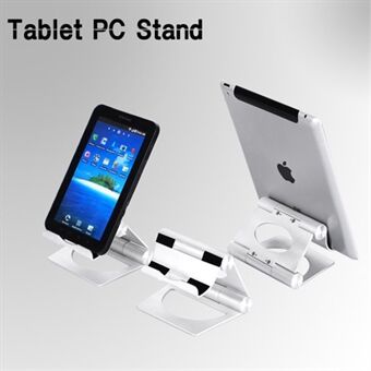 Solid aluminium fällbar Stand för Apple iPad / Tablet PC / Mobiltelefon - Silverfärg