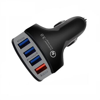 Universal 4 Ports USB QC3.0 Mobile Phone Car Charger Adapter for iPhone Samsung Huawei