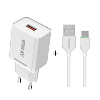 Hat-Prince ENKAY USB3.0 Wall Charger 18W 3A with 1m Charging Cable