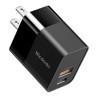 MCDODO CH-130 PD 20W Fast Charging Adapter USB+Type-C Dual Port Wall Charger